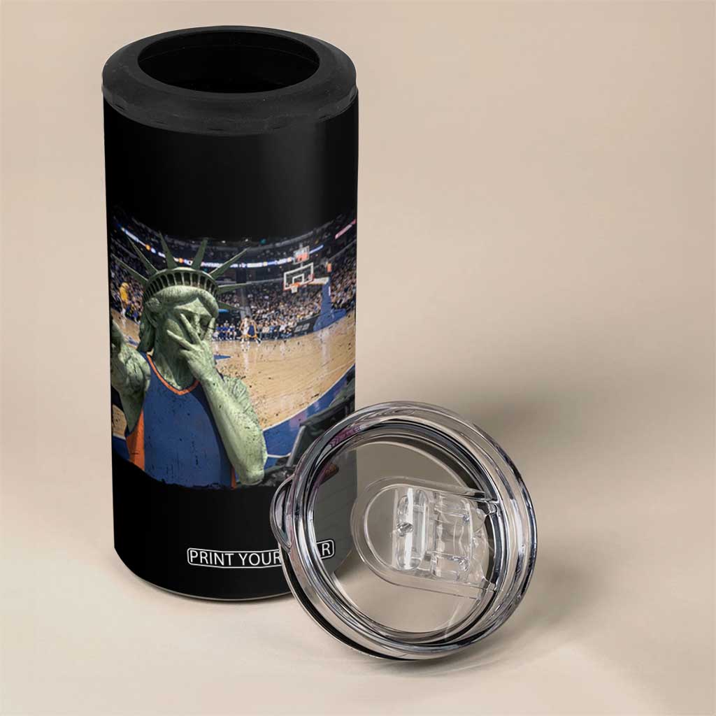 Funny Statue Of Liberty Basketball Selfie Graphic 4 in 1 Can Cooler Tumbler TS12 Print Your Wear