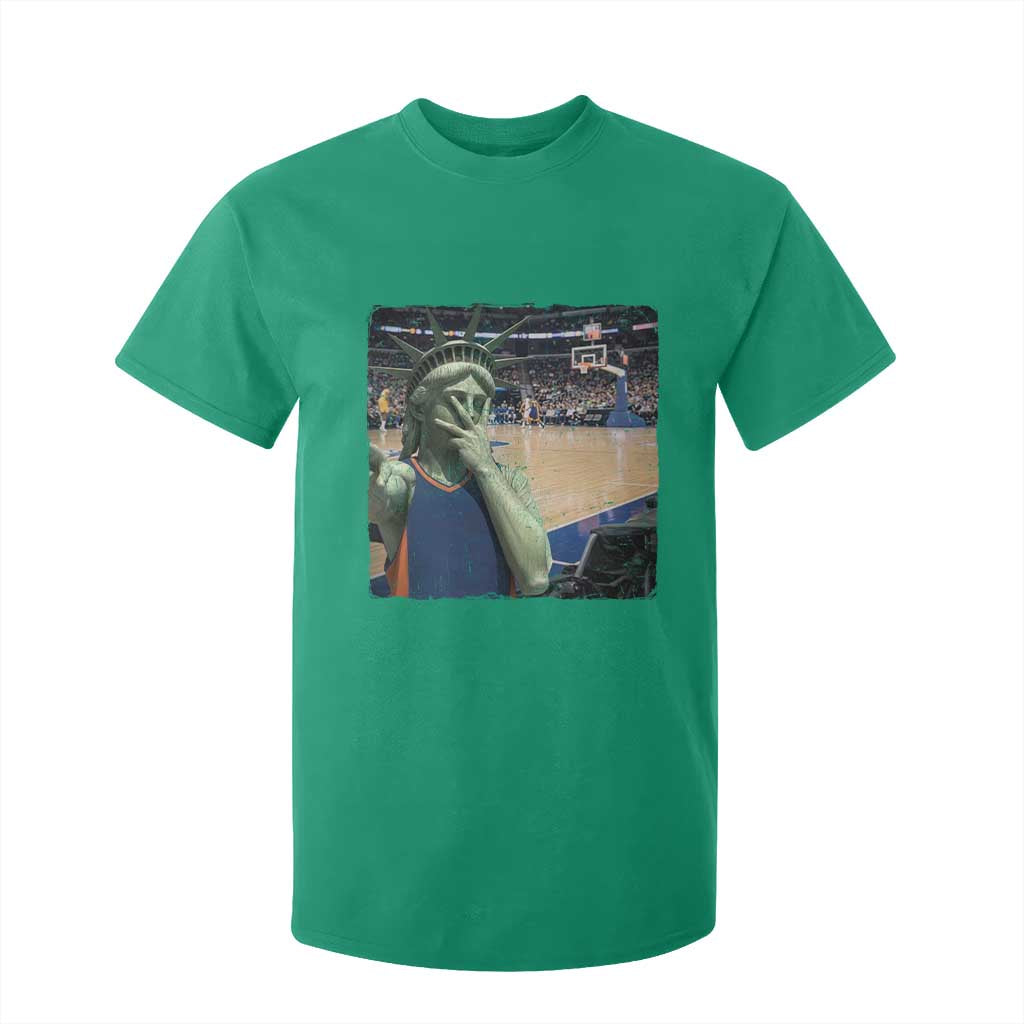 Funny Statue Of Liberty Basketball Selfie Graphic T Shirt For Kid