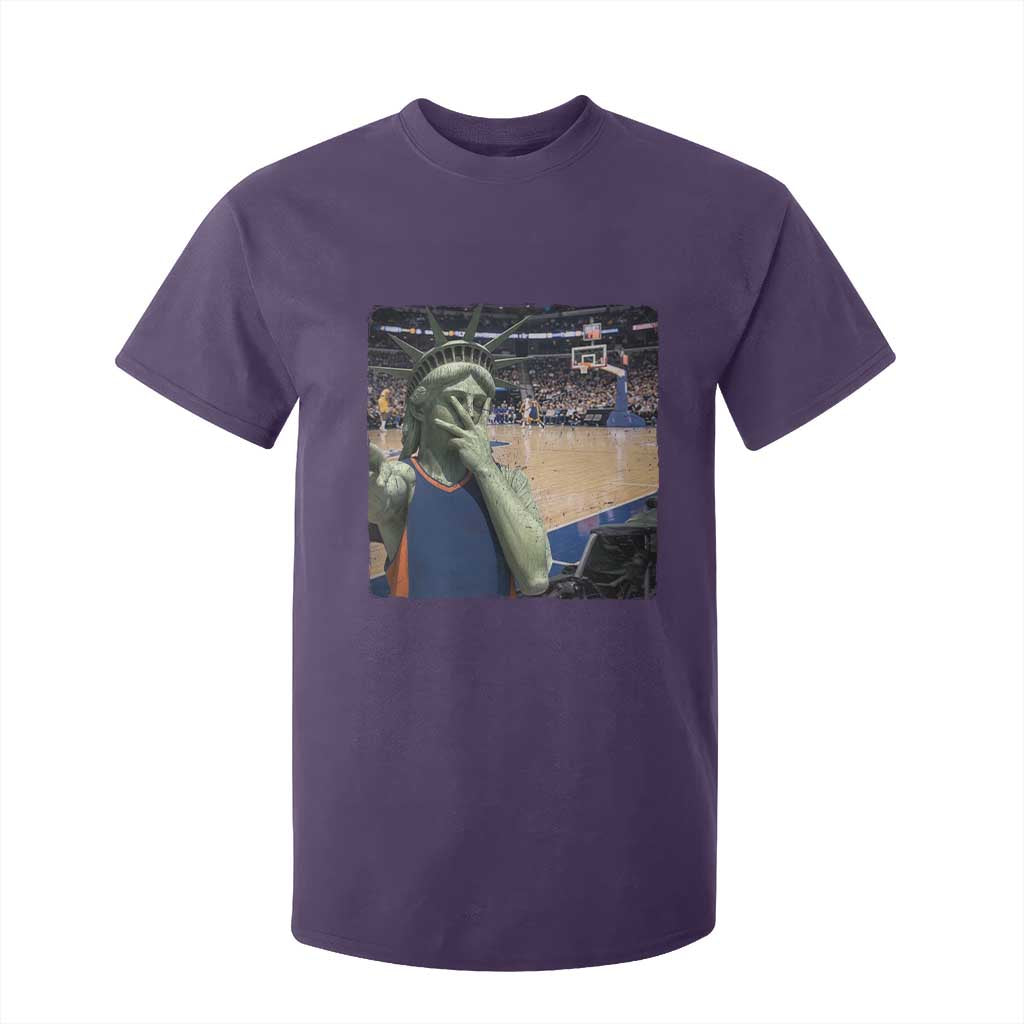 Funny Statue Of Liberty Basketball Selfie Graphic T Shirt For Kid
