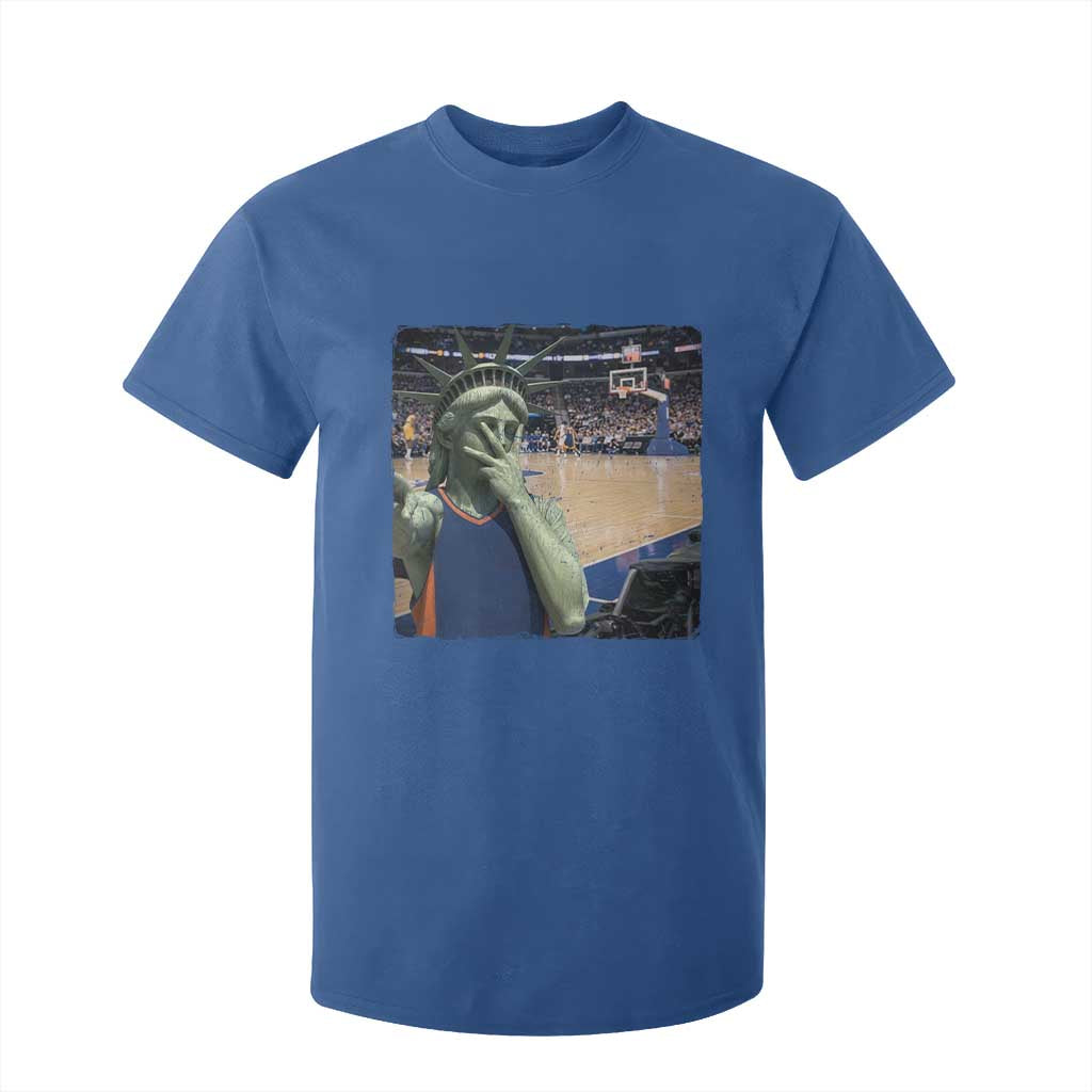 Funny Statue Of Liberty Basketball Selfie Graphic T Shirt For Kid