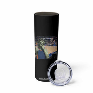 Funny Statue Of Liberty Basketball Selfie Graphic Skinny Tumbler TS12 Print Your Wear