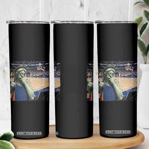 Funny Statue Of Liberty Basketball Selfie Graphic Skinny Tumbler TS12 Print Your Wear