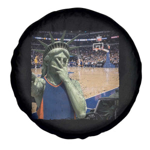 Funny Statue Of Liberty Basketball Selfie Graphic Spare Tire Cover