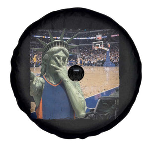 Funny Statue Of Liberty Basketball Selfie Graphic Spare Tire Cover