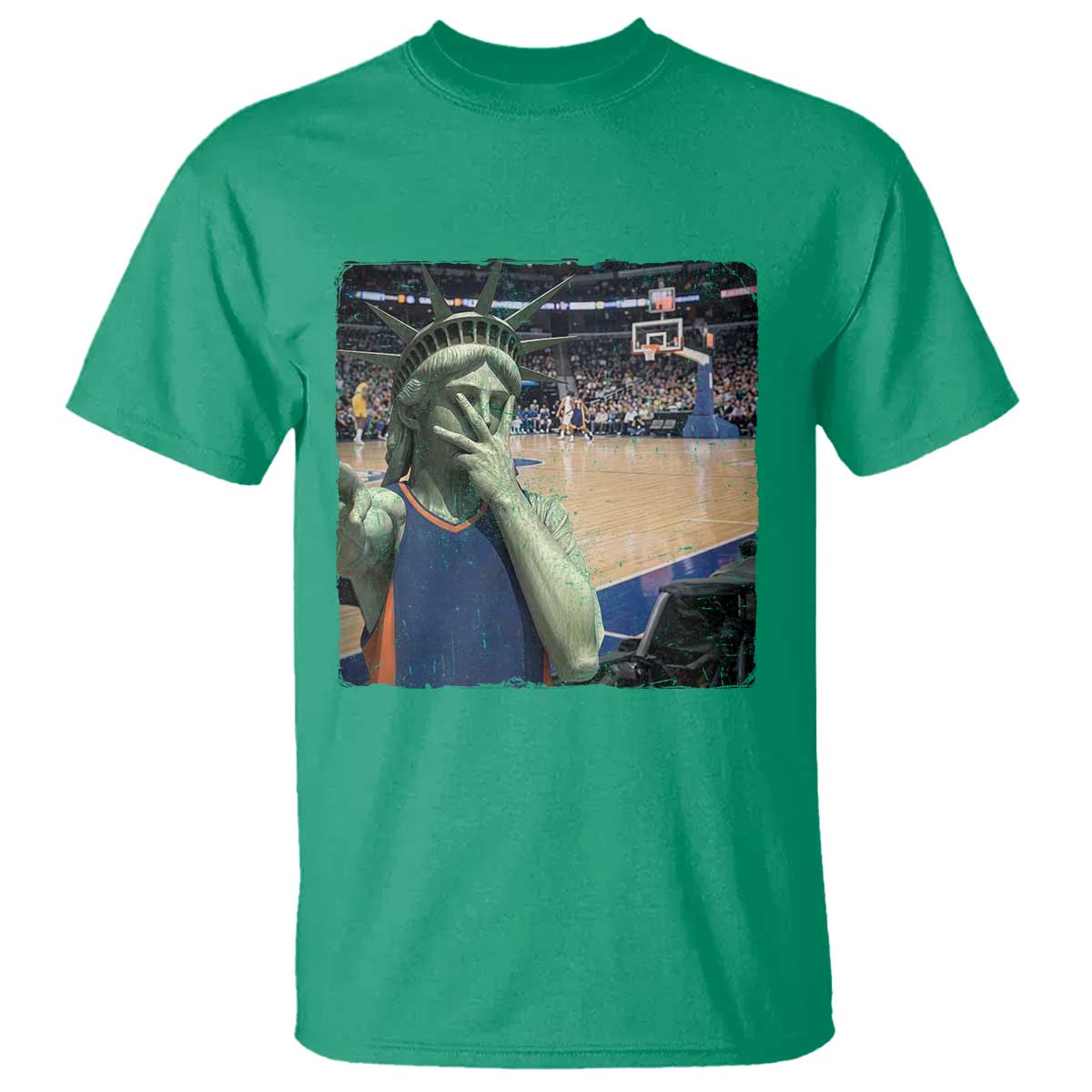 Funny Statue Of Liberty Basketball Selfie Graphic T Shirt