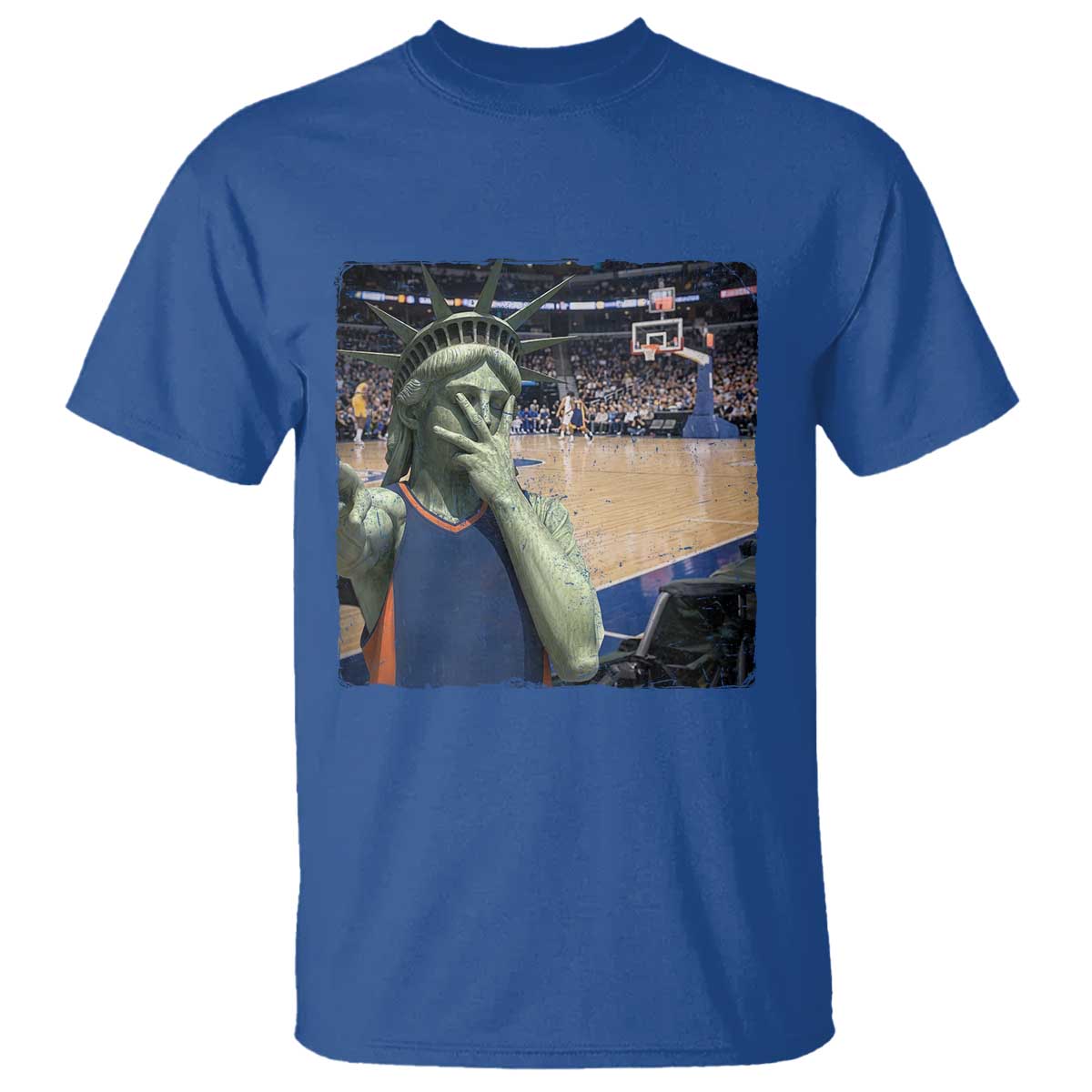 Funny Statue Of Liberty Basketball Selfie Graphic T Shirt