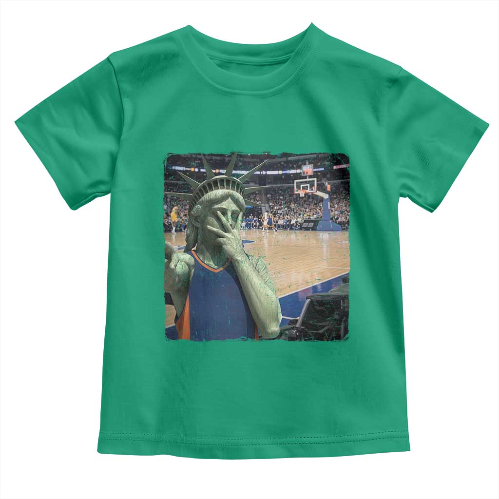 Funny Statue Of Liberty Basketball Selfie Graphic Toddler T Shirt