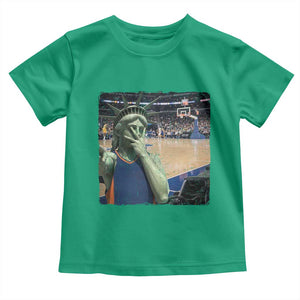 Funny Statue Of Liberty Basketball Selfie Graphic Toddler T Shirt