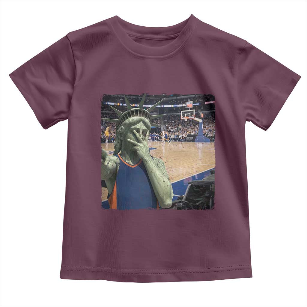 Funny Statue Of Liberty Basketball Selfie Graphic Toddler T Shirt