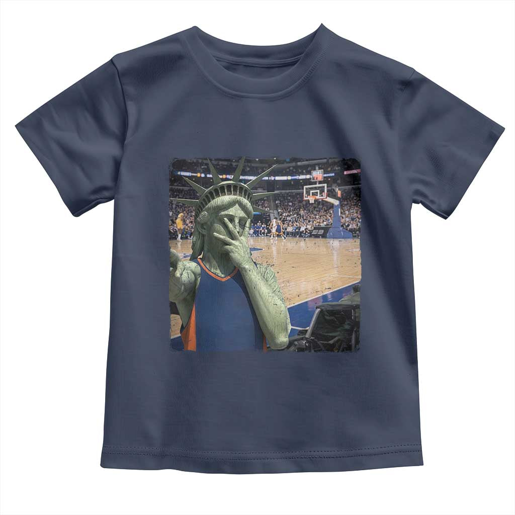 Funny Statue Of Liberty Basketball Selfie Graphic Toddler T Shirt