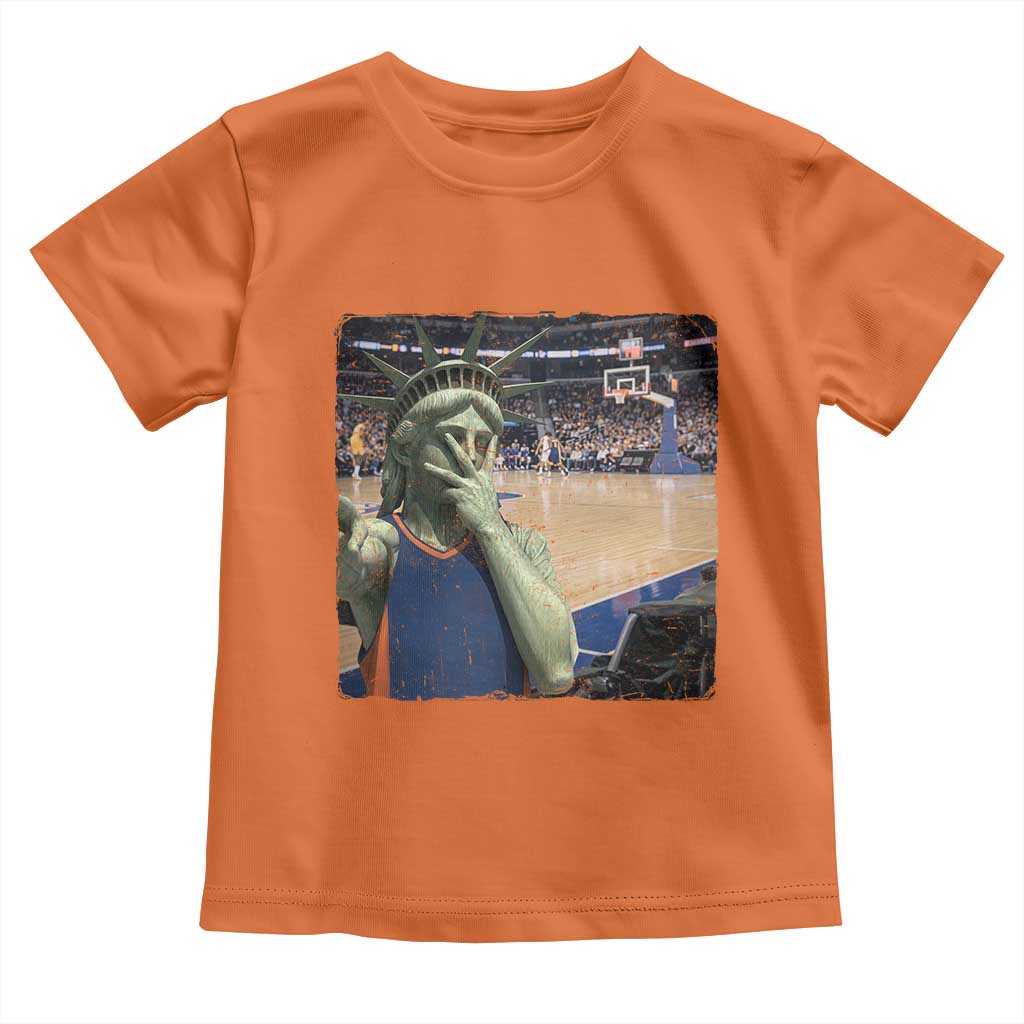 Funny Statue Of Liberty Basketball Selfie Graphic Toddler T Shirt