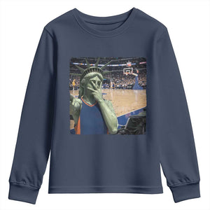 Funny Statue Of Liberty Basketball Selfie Graphic Youth Sweatshirt