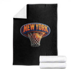 New York Game Day Gift Hoops Lover Throw Blanket