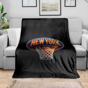 New York Game Day Gift Hoops Lover Throw Blanket