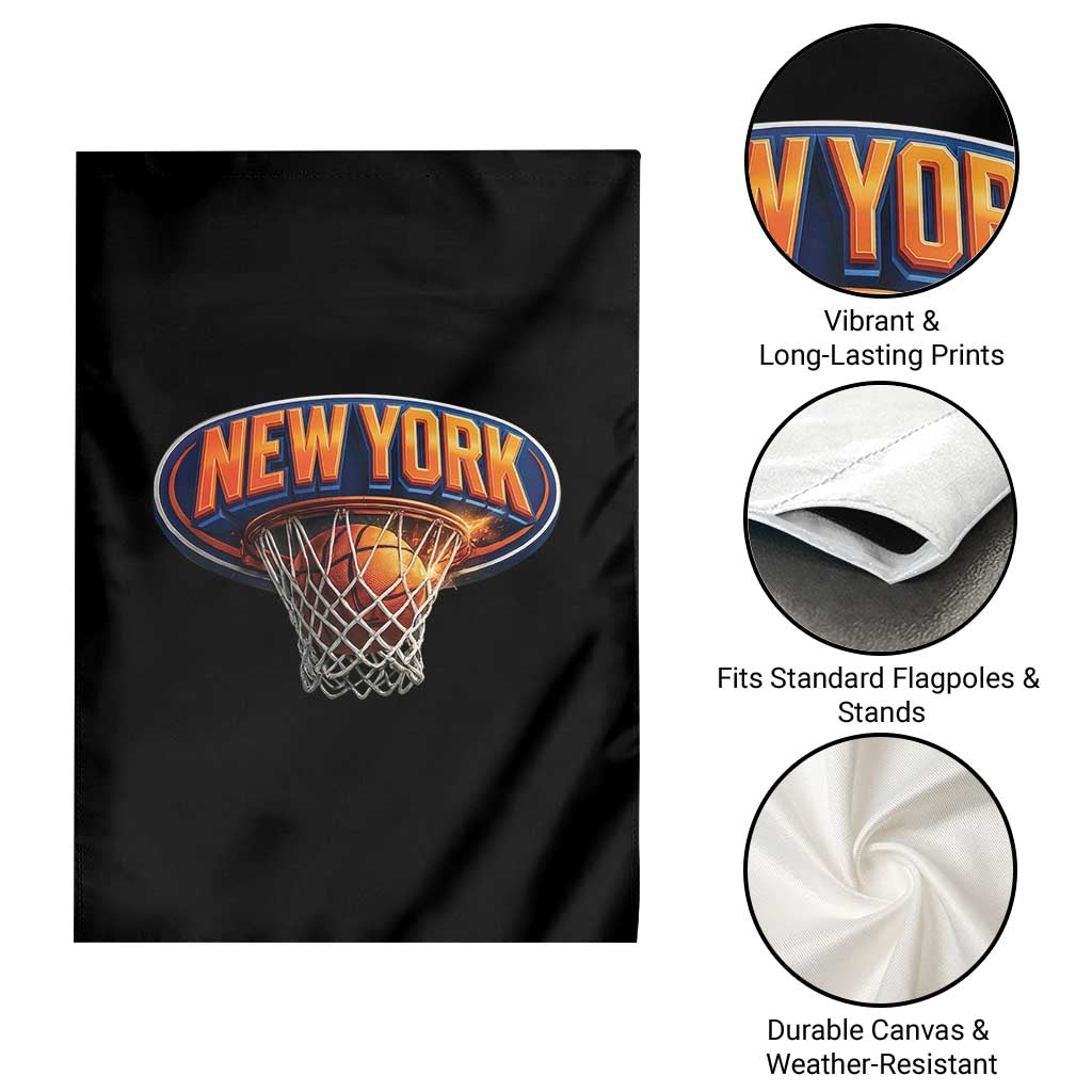 New York Game Day Gift Hoops Lover Garden Flag