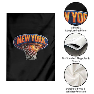 New York Game Day Gift Hoops Lover Garden Flag