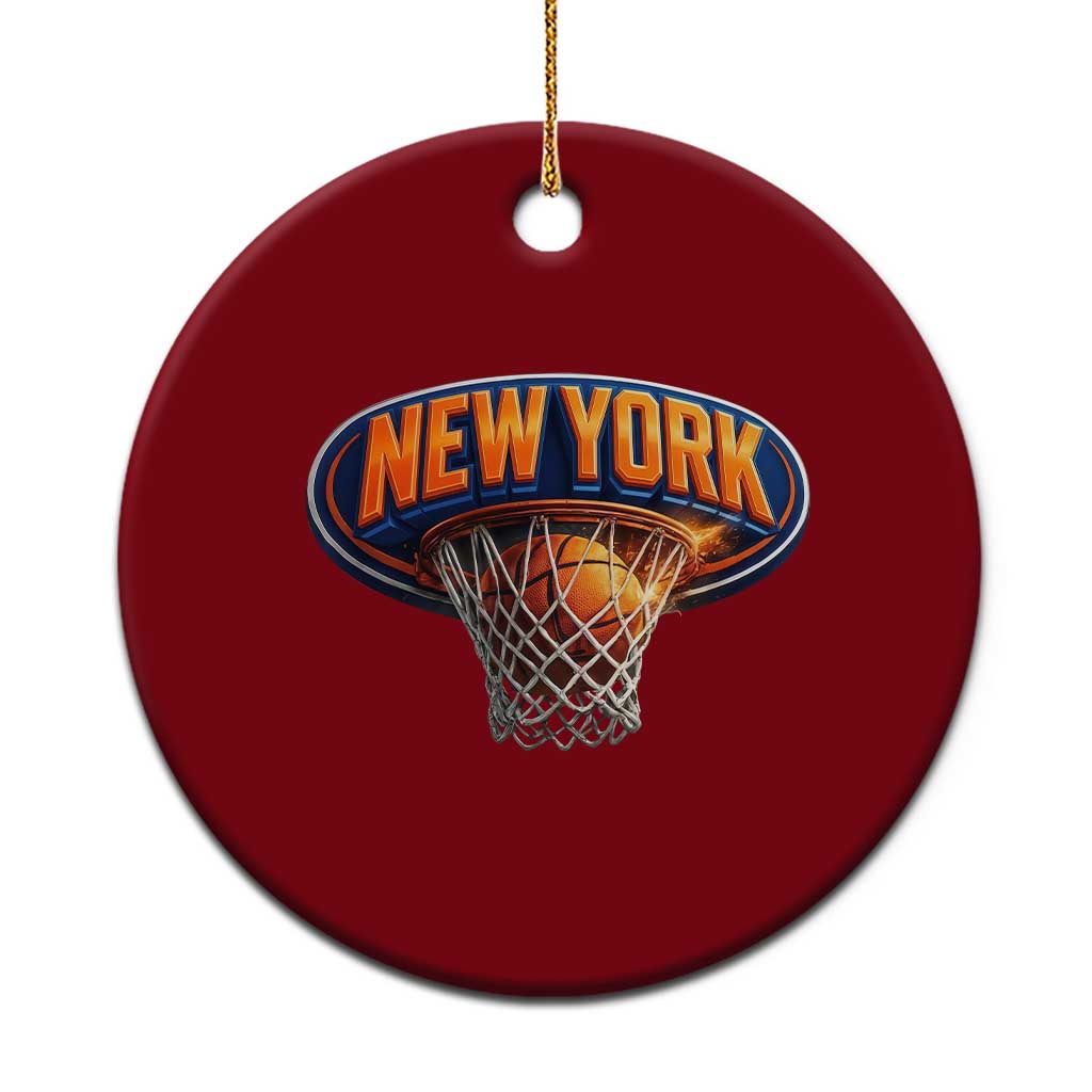 New York Game Day Gift Hoops Lover Ceramic Ornament TS12 1pc Red Print Your Wear