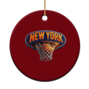 New York Game Day Gift Hoops Lover Ceramic Ornament TS12 1pc Red Print Your Wear