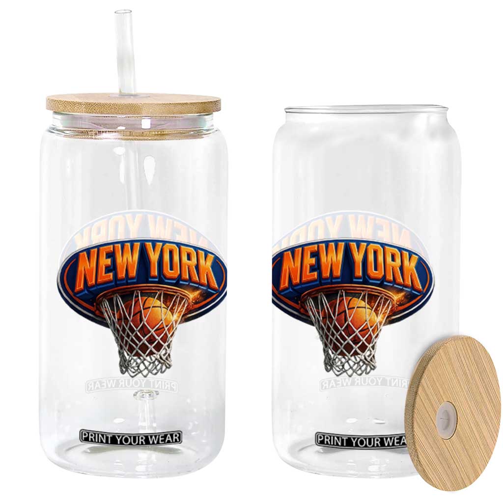 New York Game Day Gift Hoops Lover Glass Can TS12 Print Your Wear