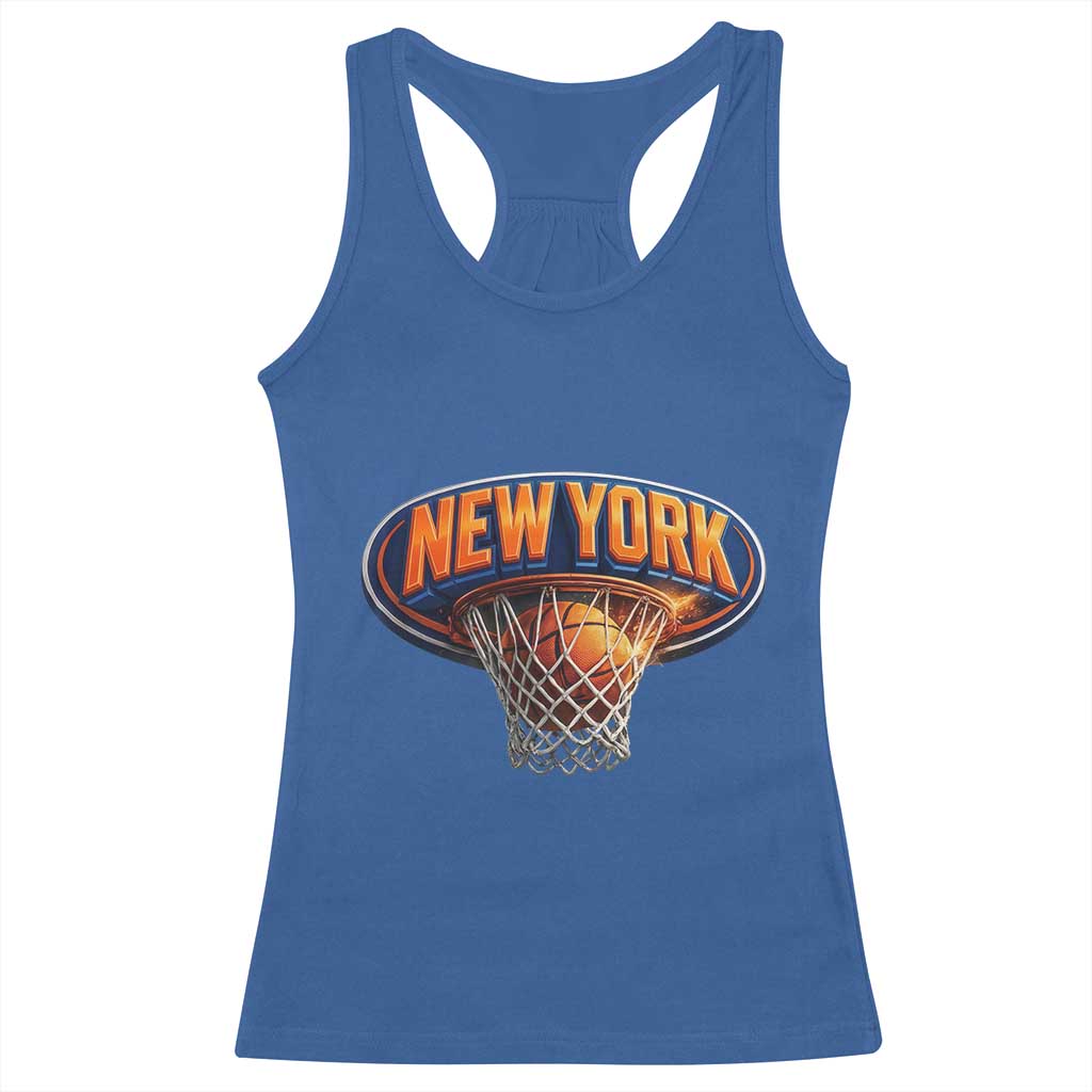 New York Game Day Gift Hoops Lover Racerback Tank Top