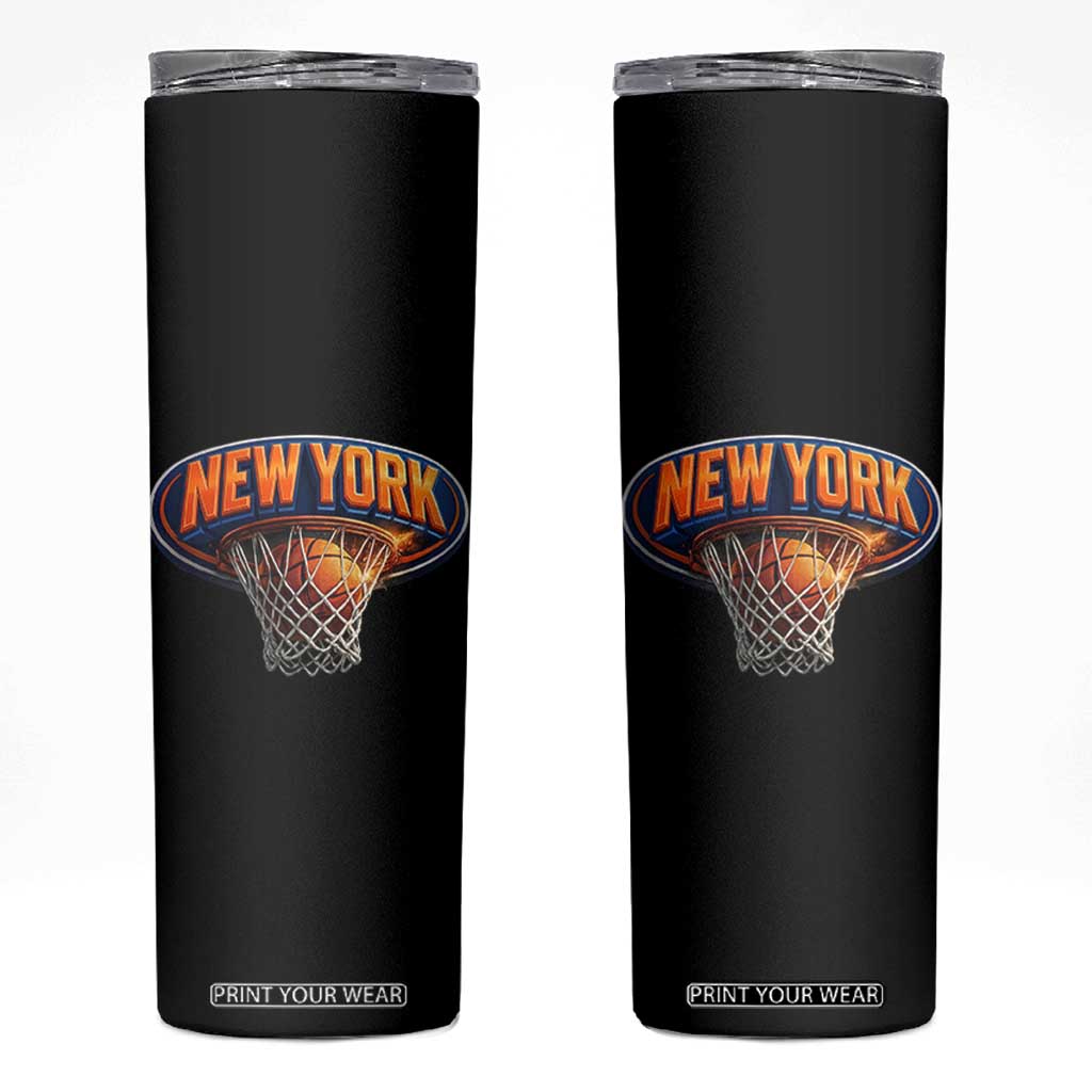 New York Game Day Gift Hoops Lover Skinny Tumbler