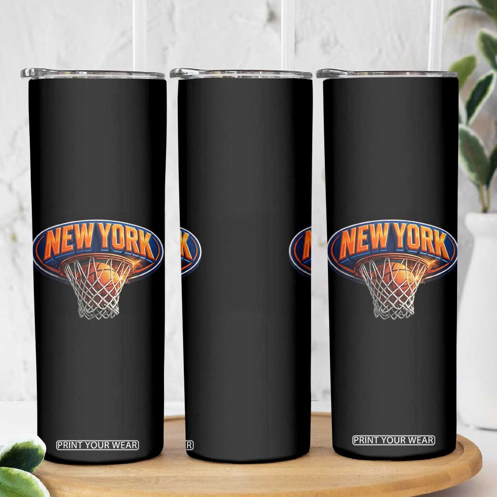 New York Game Day Gift Hoops Lover Skinny Tumbler