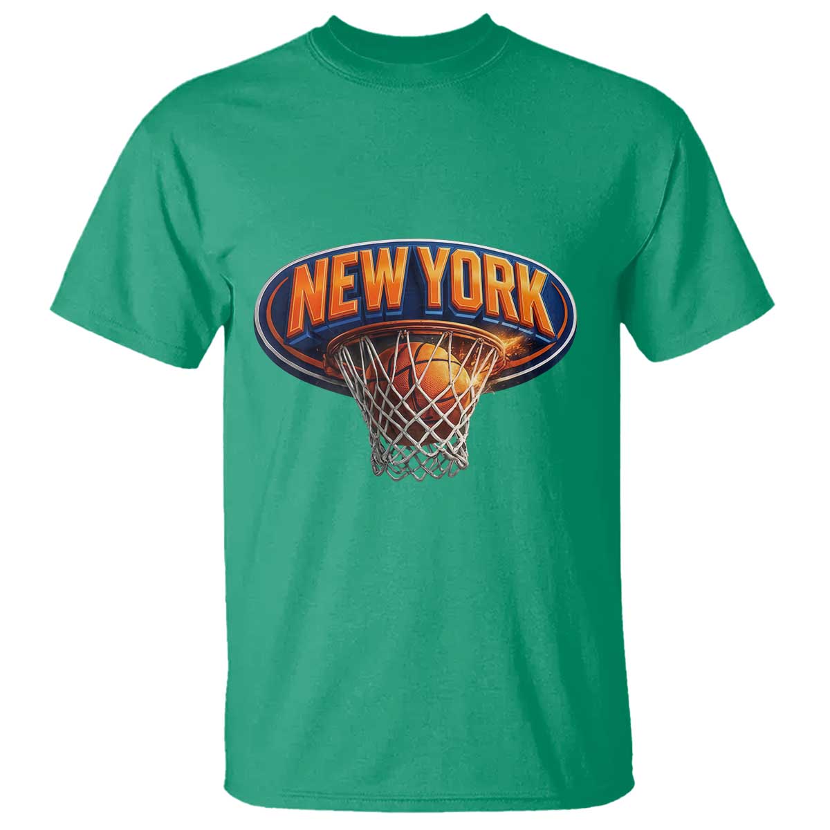 New York Game Day Gift Hoops Lover T Shirt TS12 Irish Green Print Your Wear