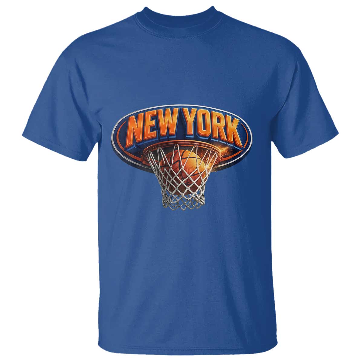 New York Game Day Gift Hoops Lover T Shirt TS12 Royal Blue Print Your Wear