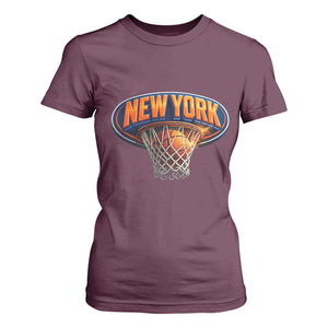 New York Game Day Gift Hoops Lover T Shirt For Women