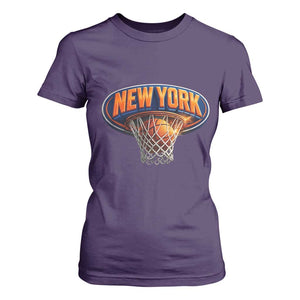 New York Game Day Gift Hoops Lover T Shirt For Women