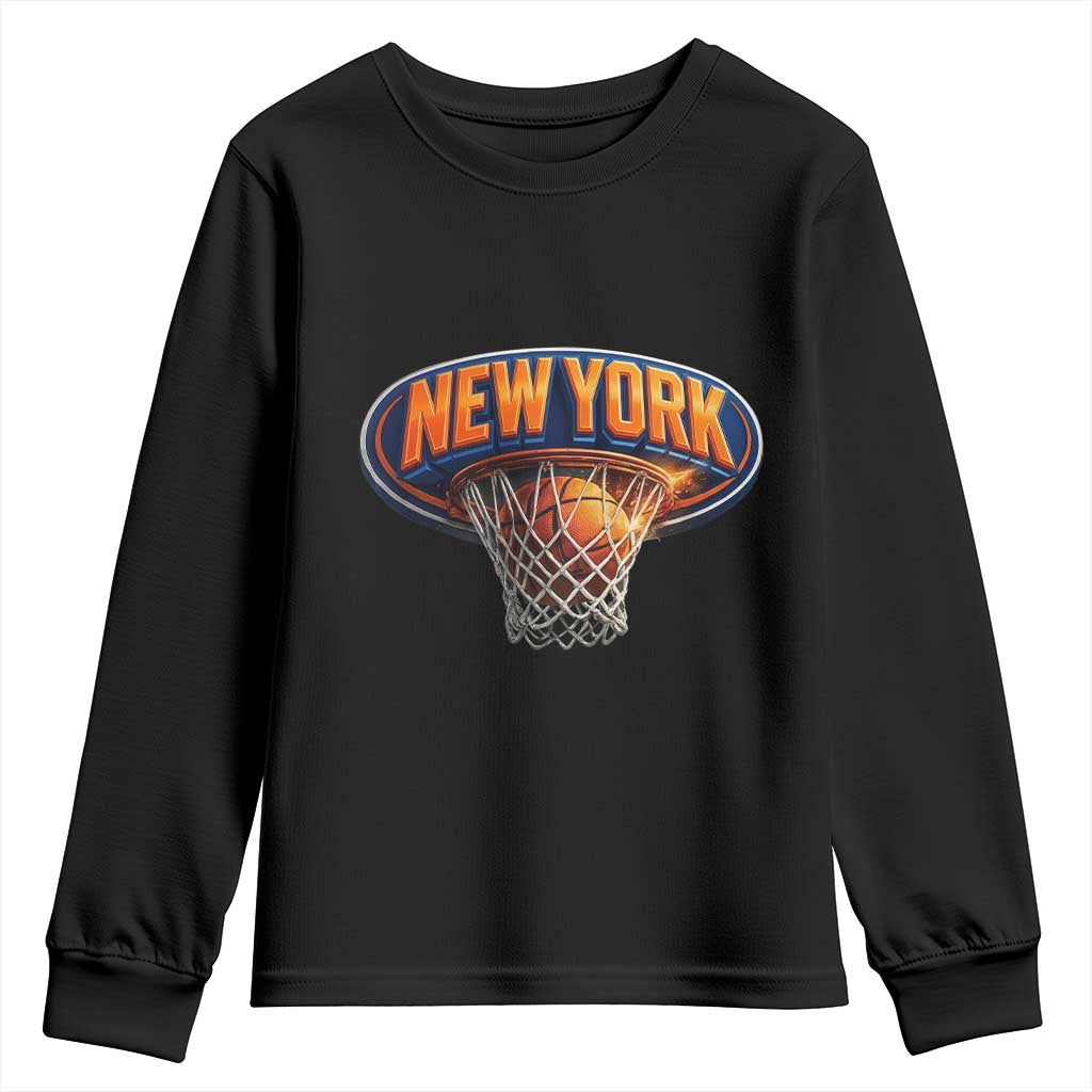 New York Game Day Gift Hoops Lover Youth Sweatshirt TS12 Black Print Your Wear