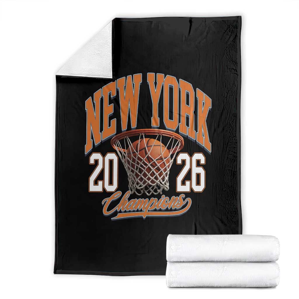Vintage New York Champions 2026 Throw Blanket Hoops Fan Gift
