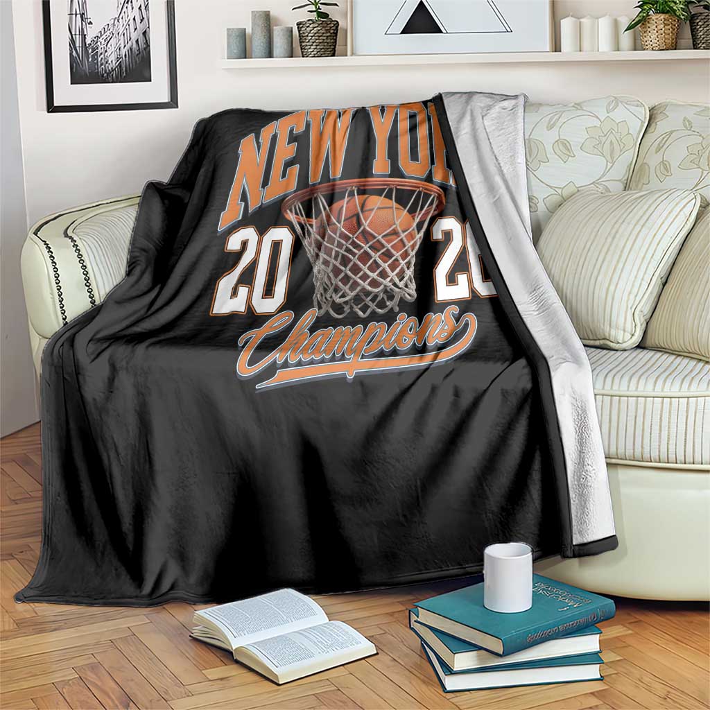 Vintage New York Champions 2026 Throw Blanket Hoops Fan Gift