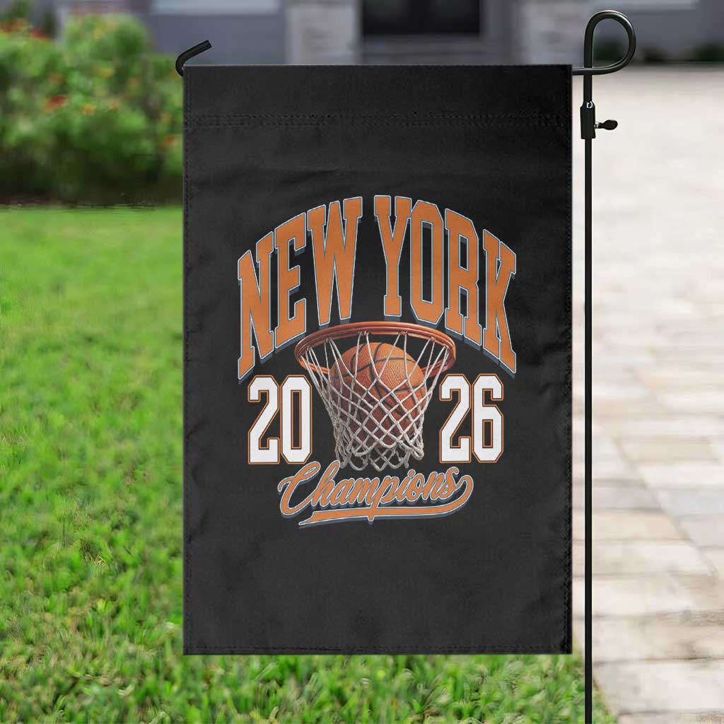 Vintage New York Champions 2026 Garden Flag Hoops Fan Gift