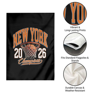 Vintage New York Champions 2026 Garden Flag Hoops Fan Gift