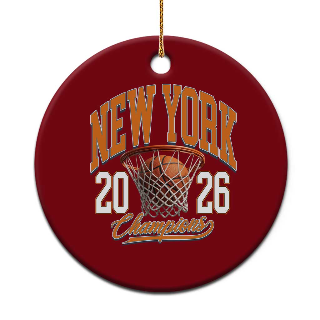 Vintage New York Champions 2026 Ceramic Ornament Hoops Fan Gift TS12 1pc Red Print Your Wear