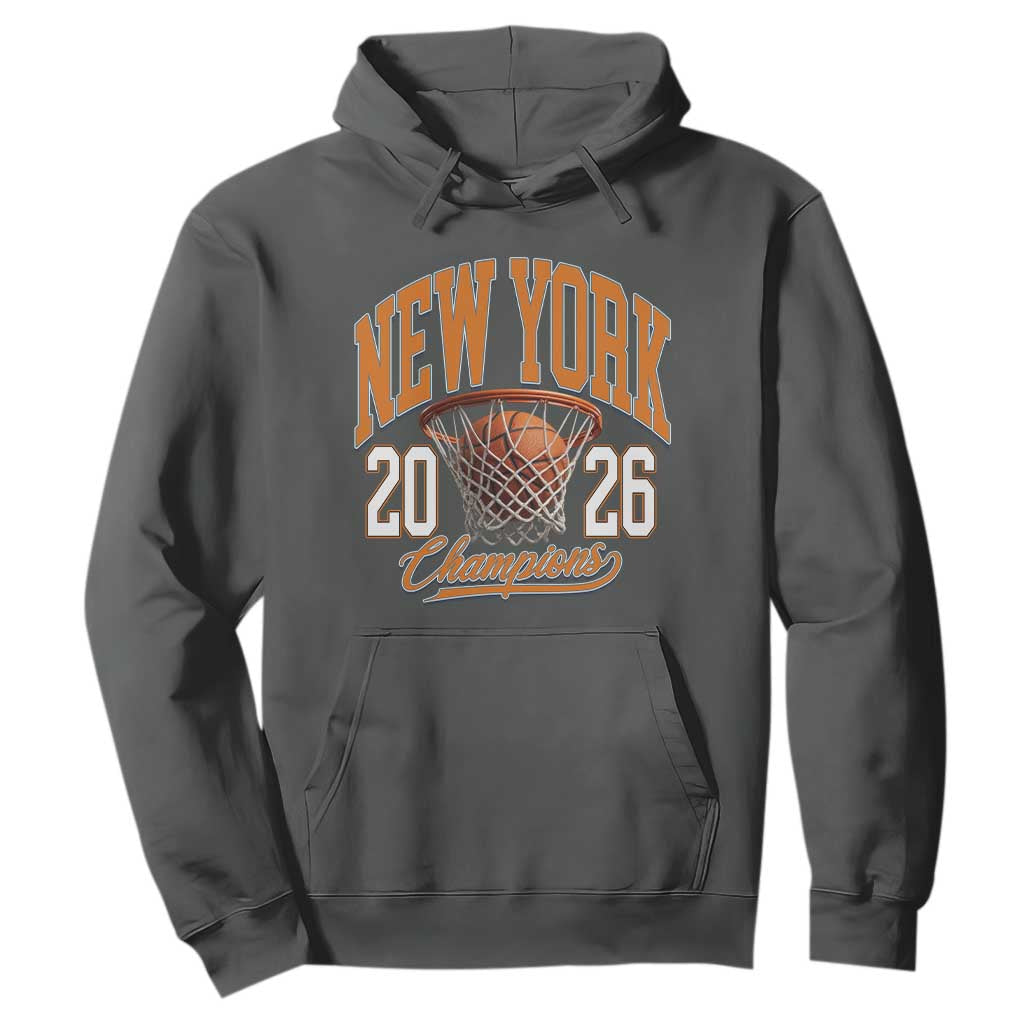 Vintage New York Champions 2026 Hoodie Hoops Fan Gift TS12 Dark Heather Print Your Wear