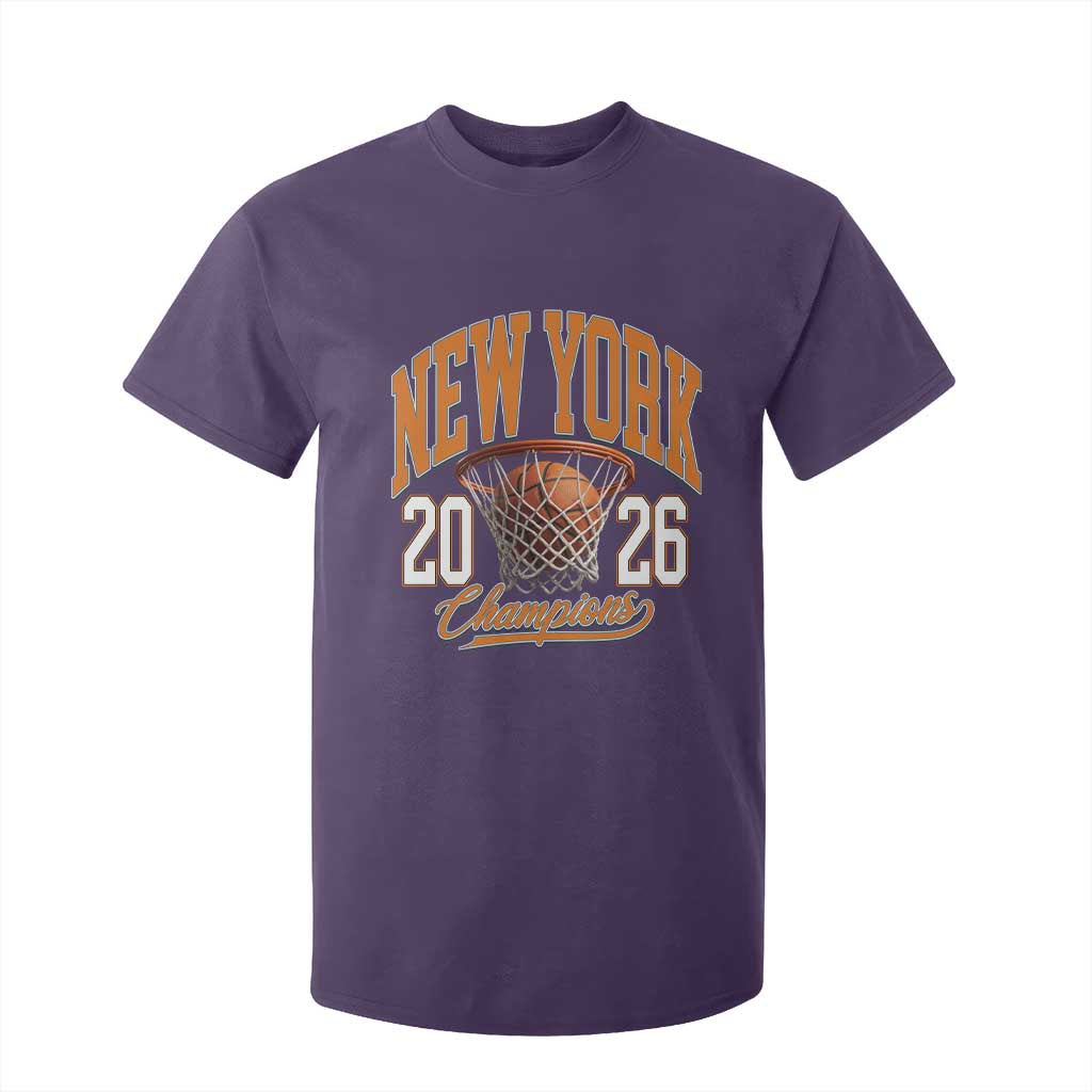 Vintage New York Champions 2026 T Shirt For Kid Hoops Fan Gift