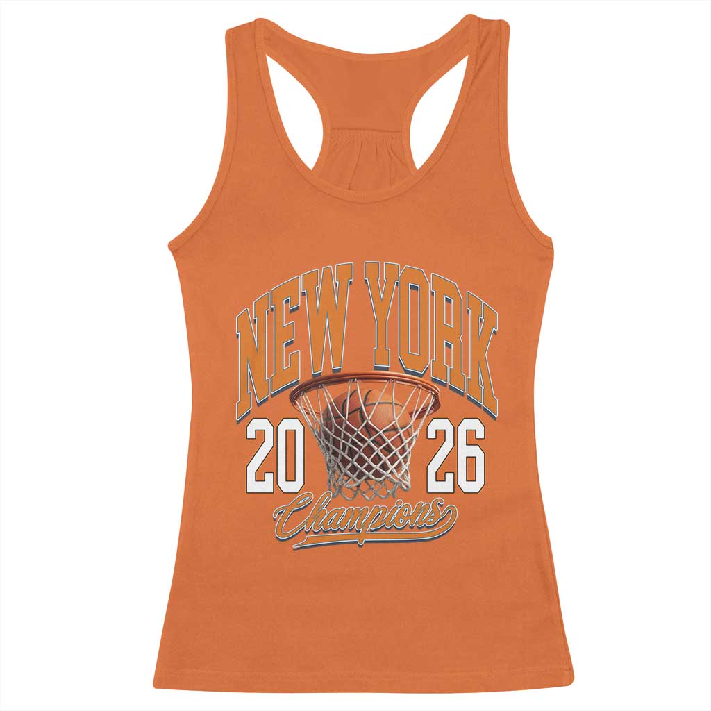 Vintage New York Champions 2026 Racerback Tank Top Hoops Fan Gift