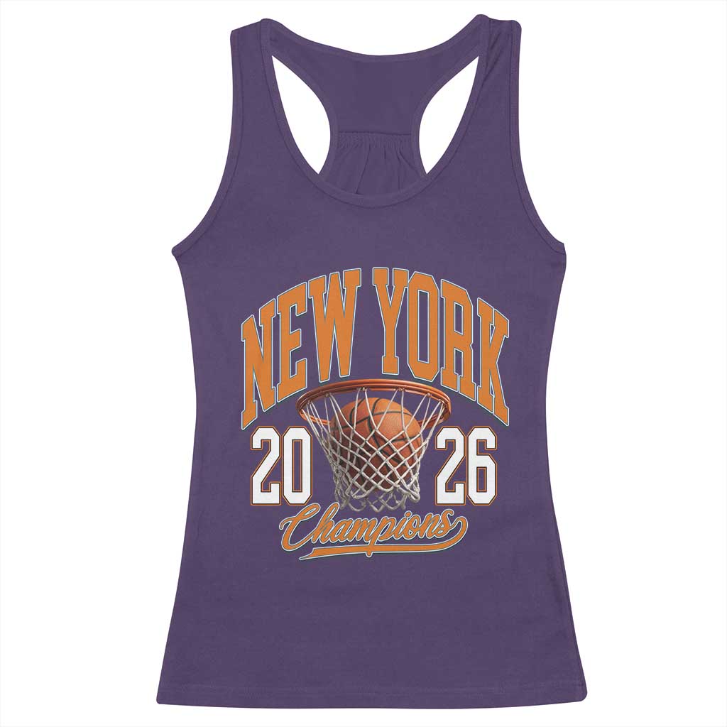 Vintage New York Champions 2026 Racerback Tank Top Hoops Fan Gift