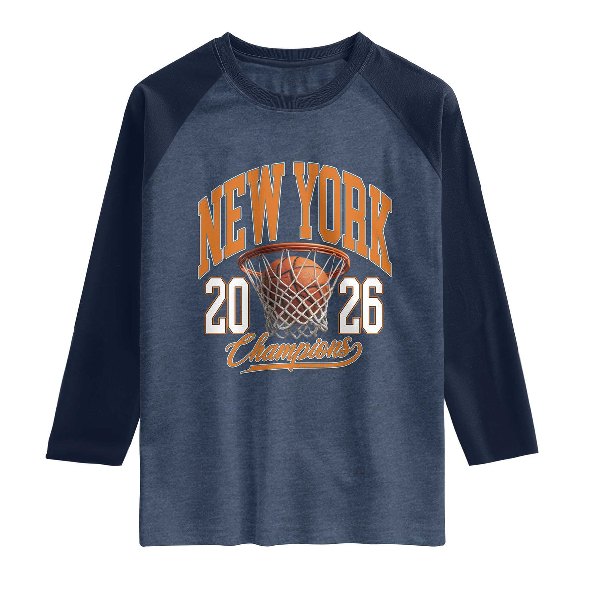 Vintage New York Champions 2026 Raglan Shirt Hoops Fan Gift