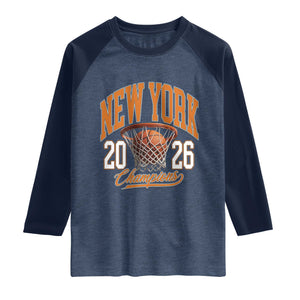 Vintage New York Champions 2026 Raglan Shirt Hoops Fan Gift
