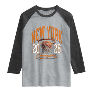 Vintage New York Champions 2026 Raglan Shirt Hoops Fan Gift