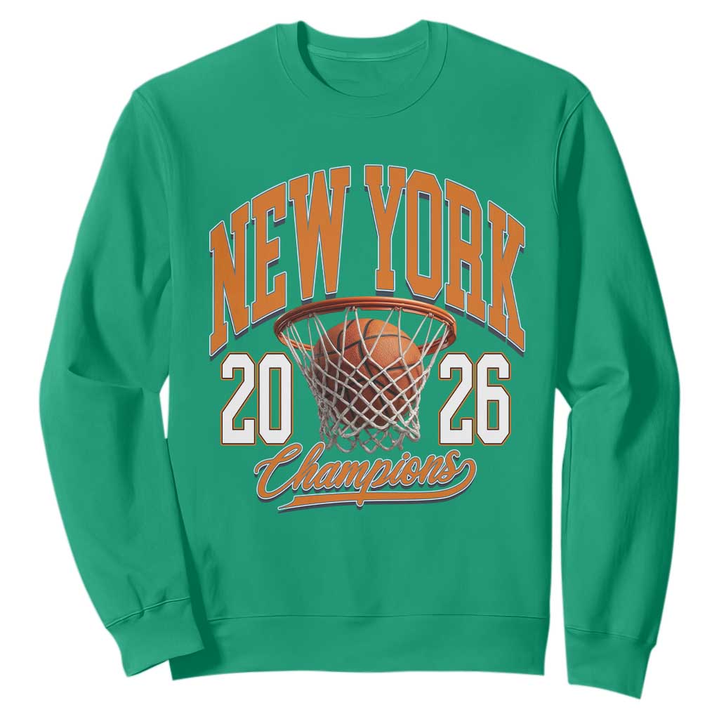 Vintage New York Champions 2026 Sweatshirt Hoops Fan Gift