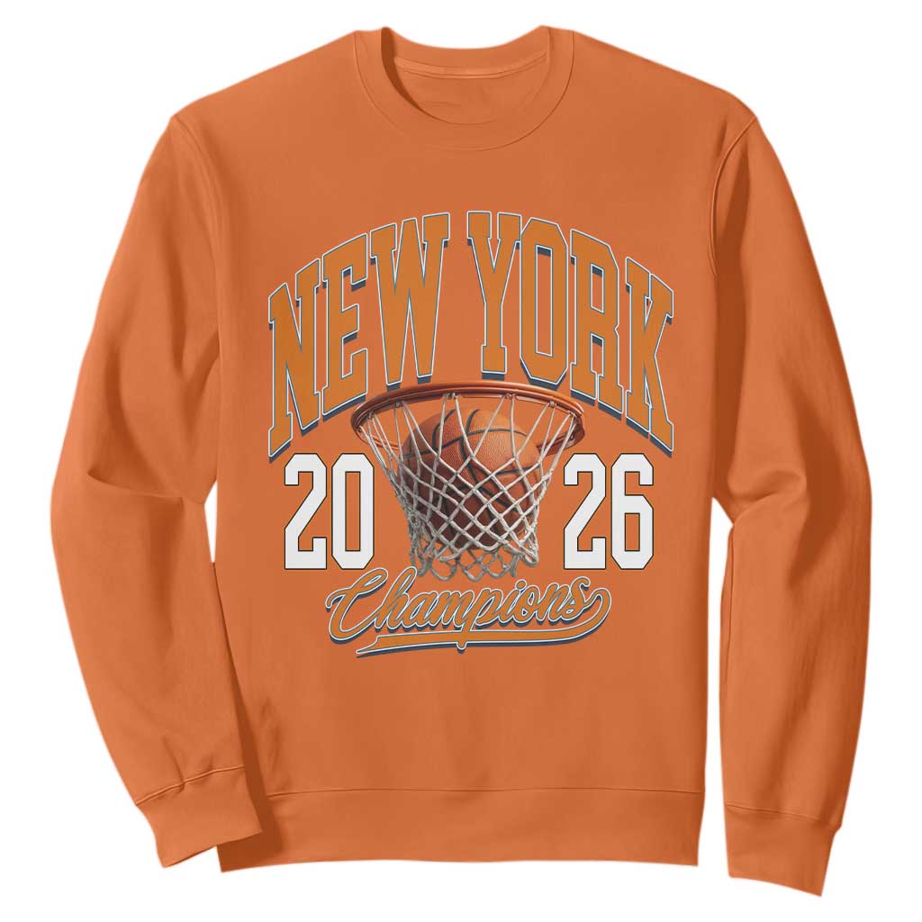 Vintage New York Champions 2026 Sweatshirt Hoops Fan Gift