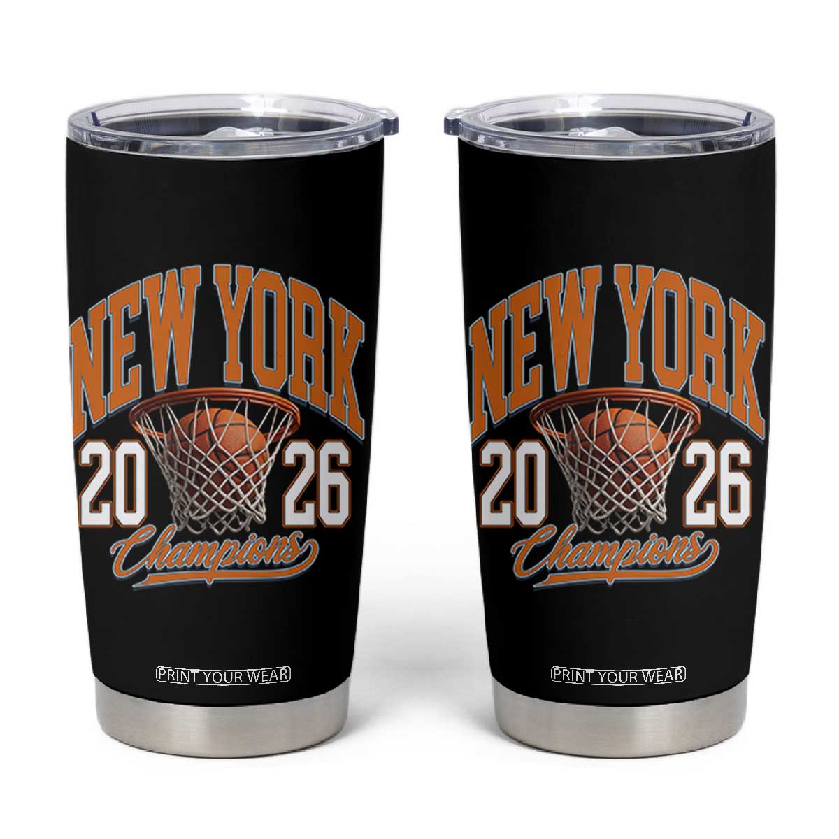 Vintage New York Champions 2026 Tumbler Cup Hoops Fan Gift TS12 Black Print Your Wear