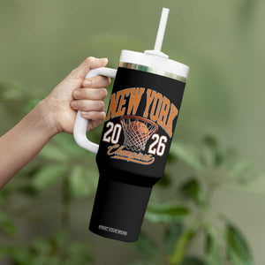 Vintage New York Champions 2026 Tumbler With Handle Hoops Fan Gift