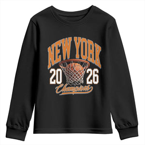 Vintage New York Champions 2026 Youth Sweatshirt Hoops Fan Gift