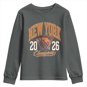 Vintage New York Champions 2026 Youth Sweatshirt Hoops Fan Gift