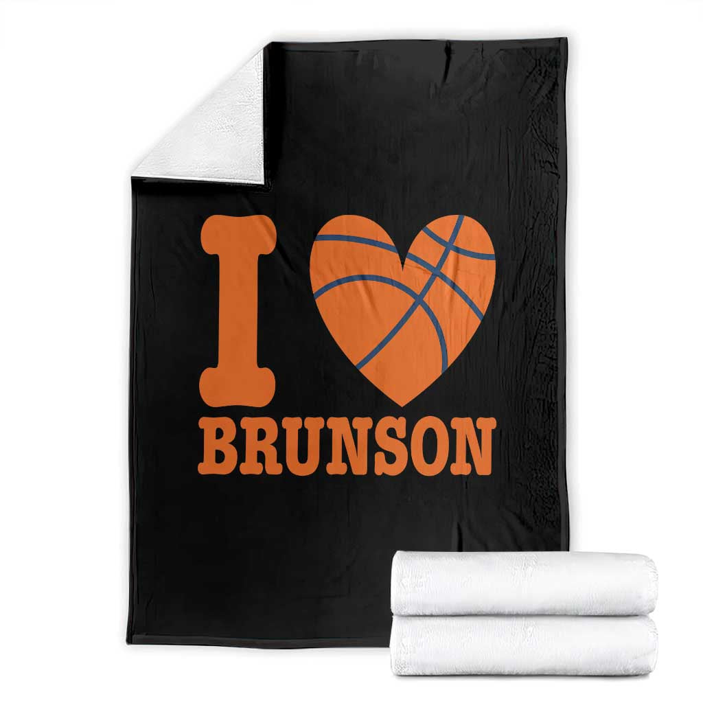 Funny I Love Brunson Name Throw Blanket Hoops Fan Gift
